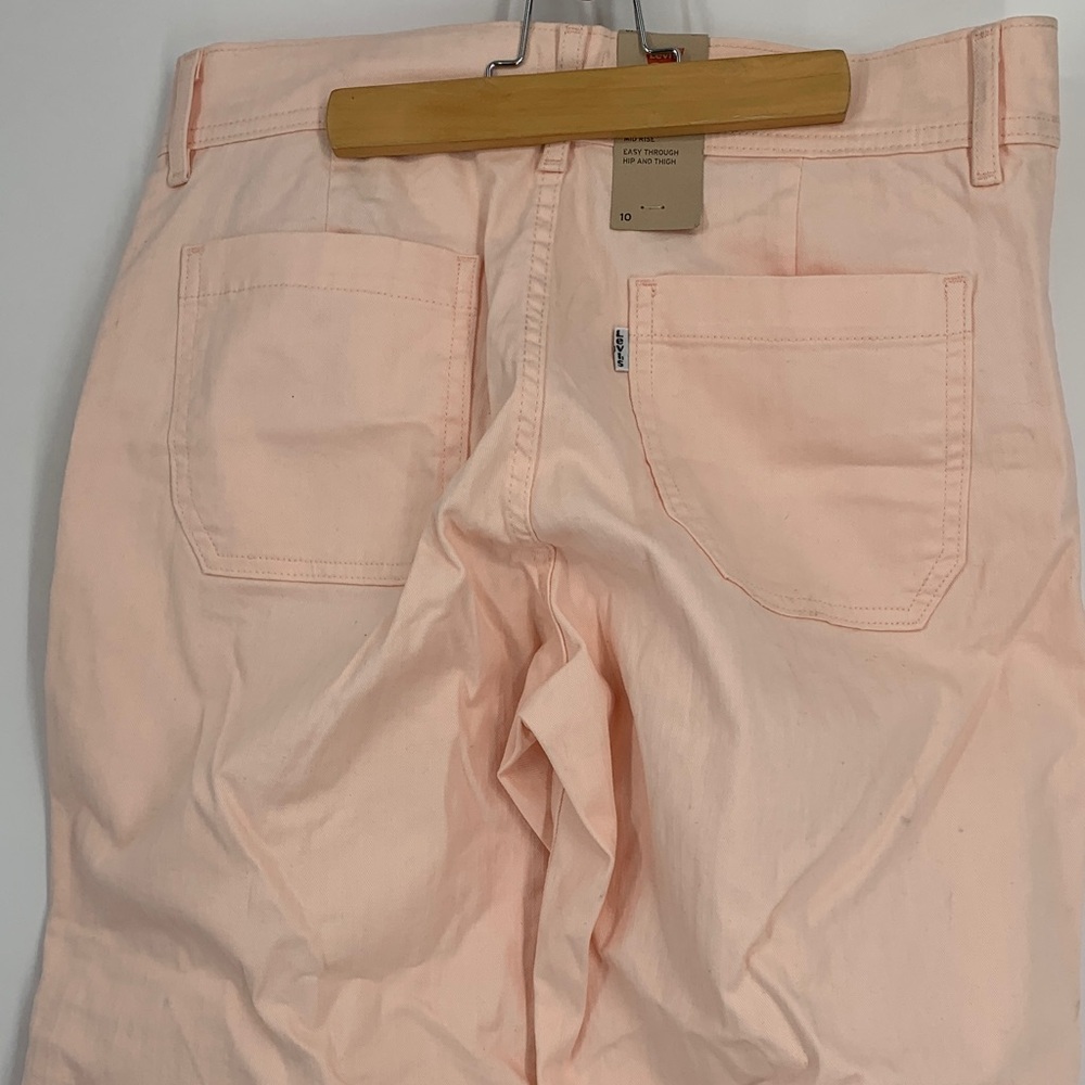 Size 10 women’s pants classic wide leg cropped pretty pastel color new - Picture 6 of 17